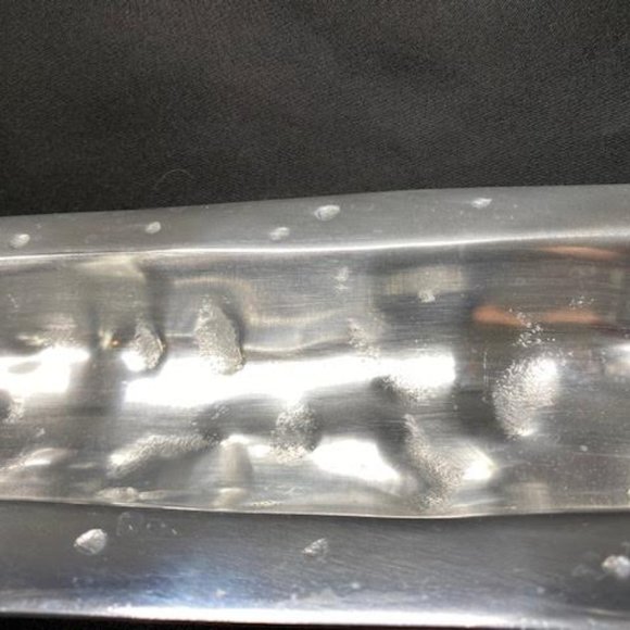 Decorative Distressed Aluminum Cracker/Olive Tray - Picture 2 of 6